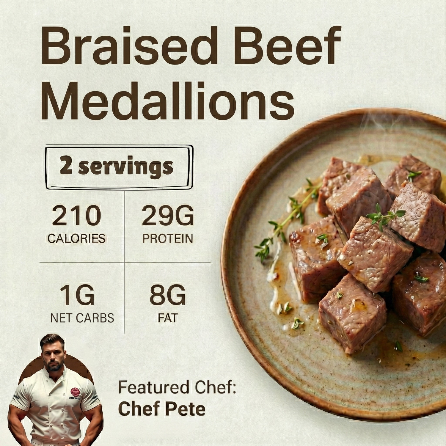*Braised Beef Medallions (Naked)