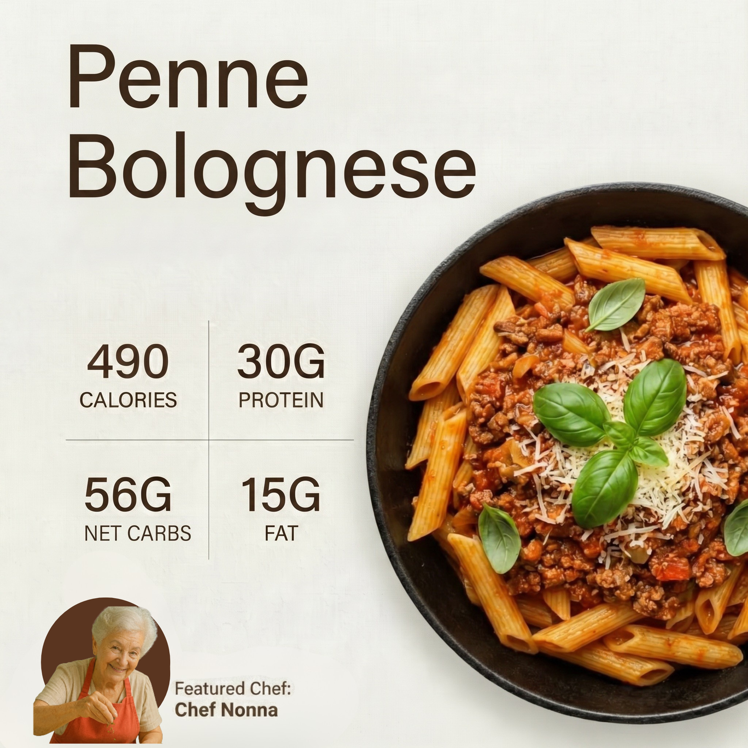 *Penne Bolognese