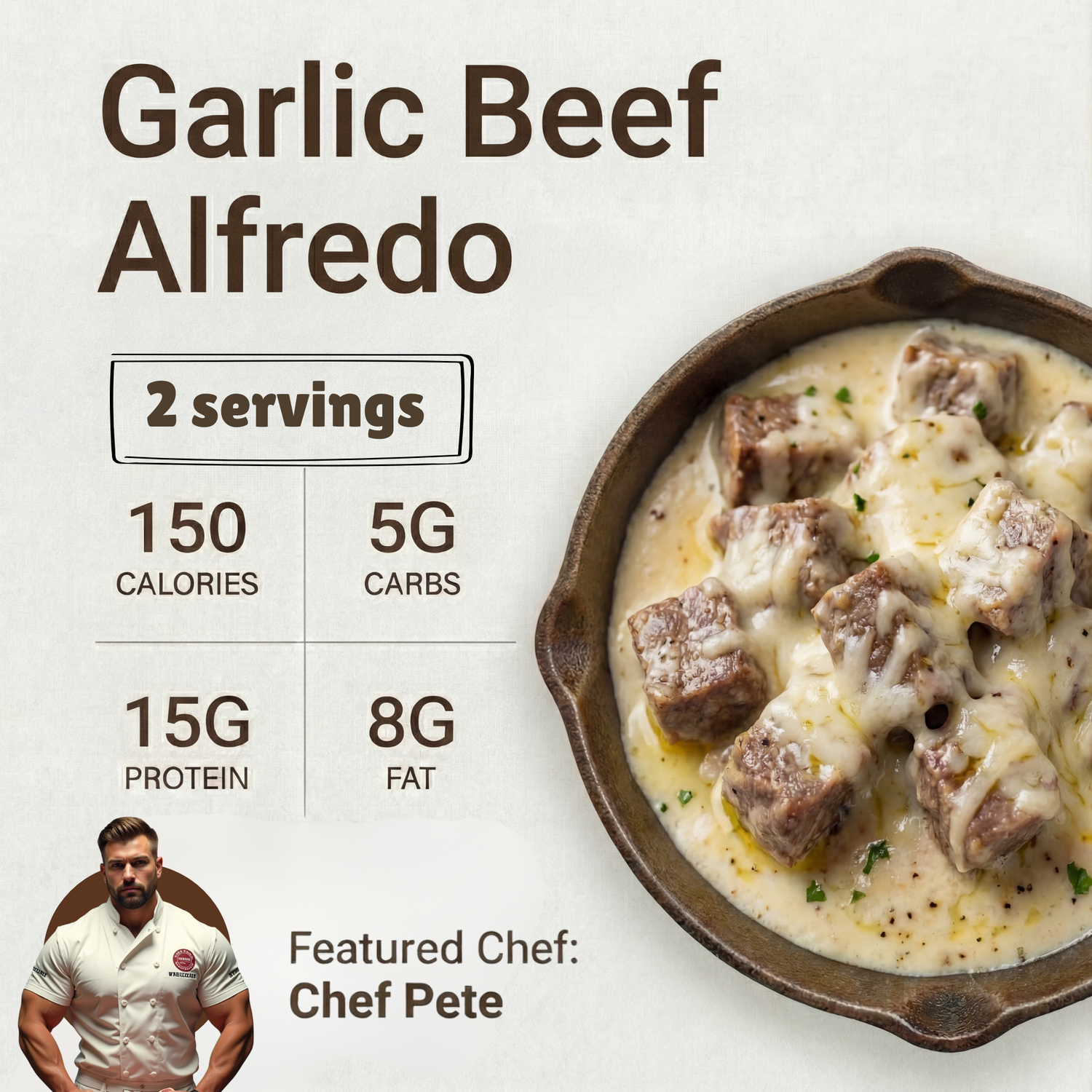 Garlic Beef Alfredo