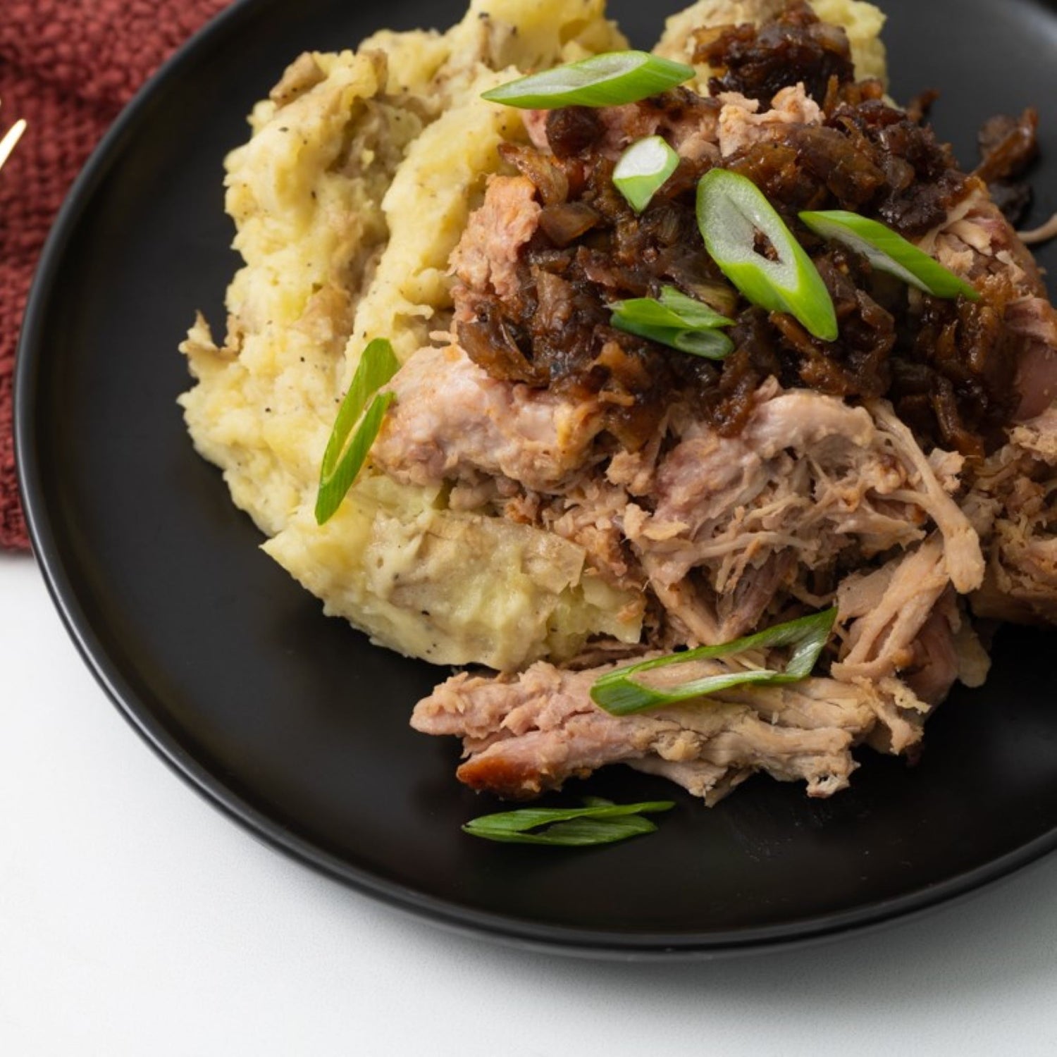 Bacon Jam Pork, Garlic Mashed Potatoes