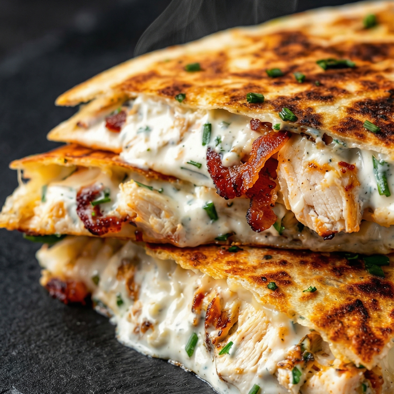Chicken Bacon Ranch Quesadilla