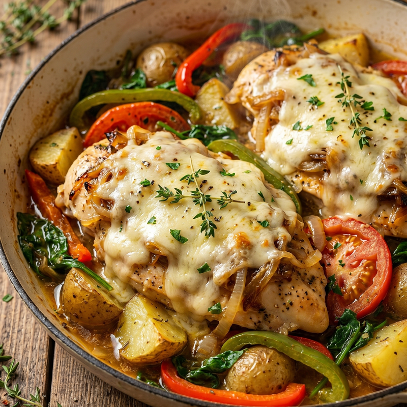 French Onion Chicken Bake