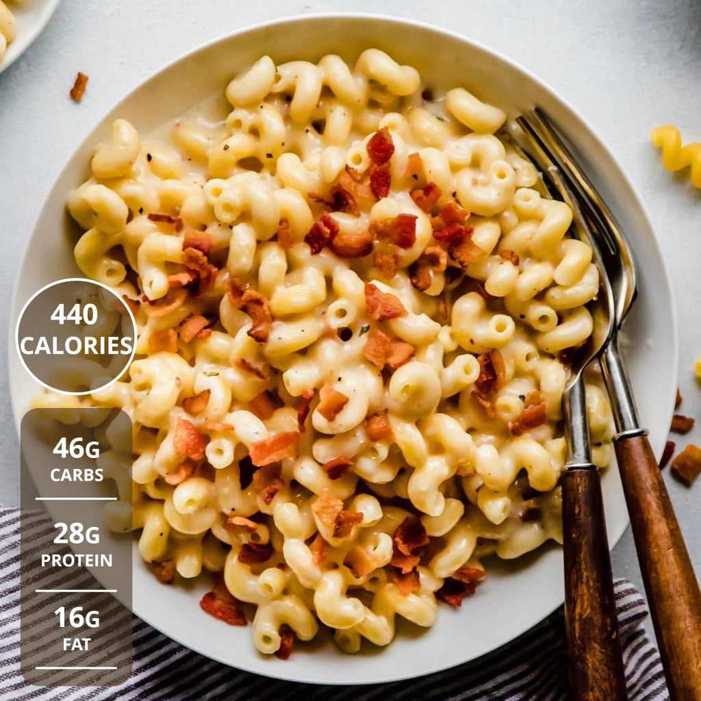 Protein Bacon Mac & Cheese