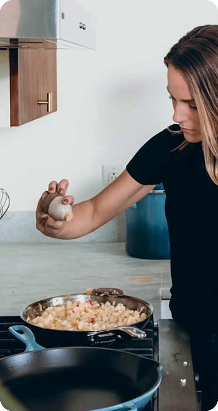 Mom cooking a meal from another meal service