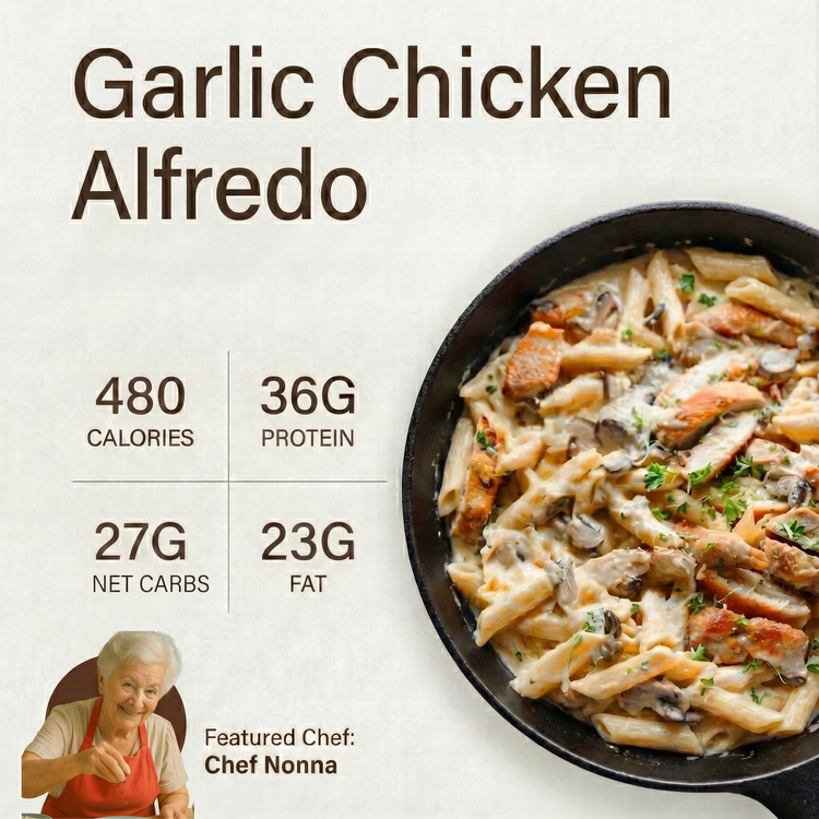 *Garlic Chicken Alfredo