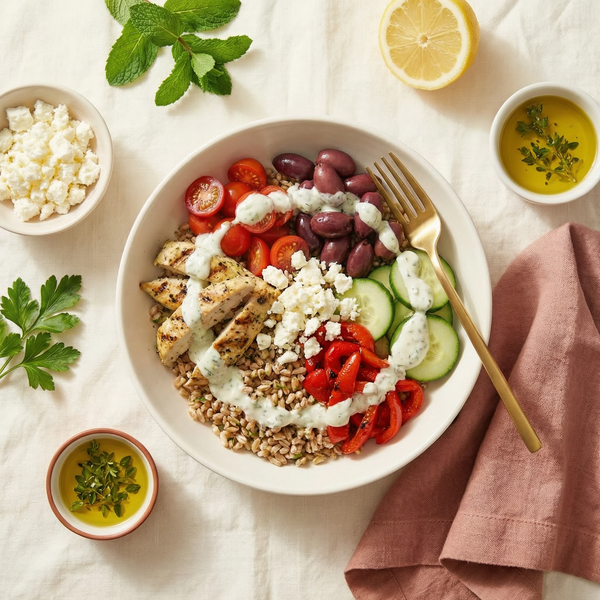 Mediterranean Farro Bowl