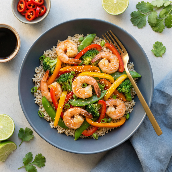 Shrimp & Veggie Stir-Fry Bowl