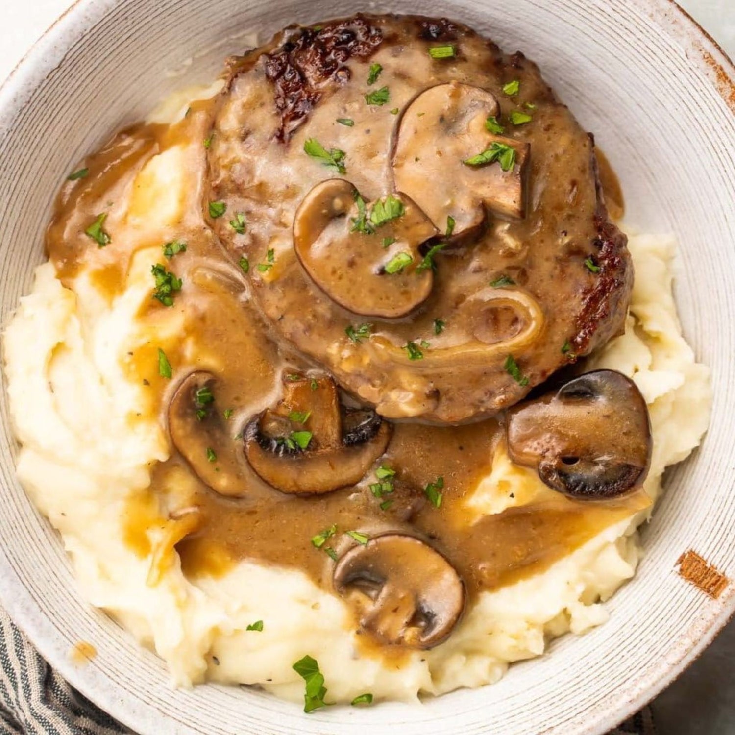 Mushroom-Smothered Salisbury Steak